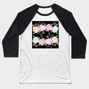 Watercolor Roses Baseball T-Shirt